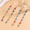 Geometric Circle Beaded Tassel Statement Earrings, Colorful Instagram Worthy European Style for Women