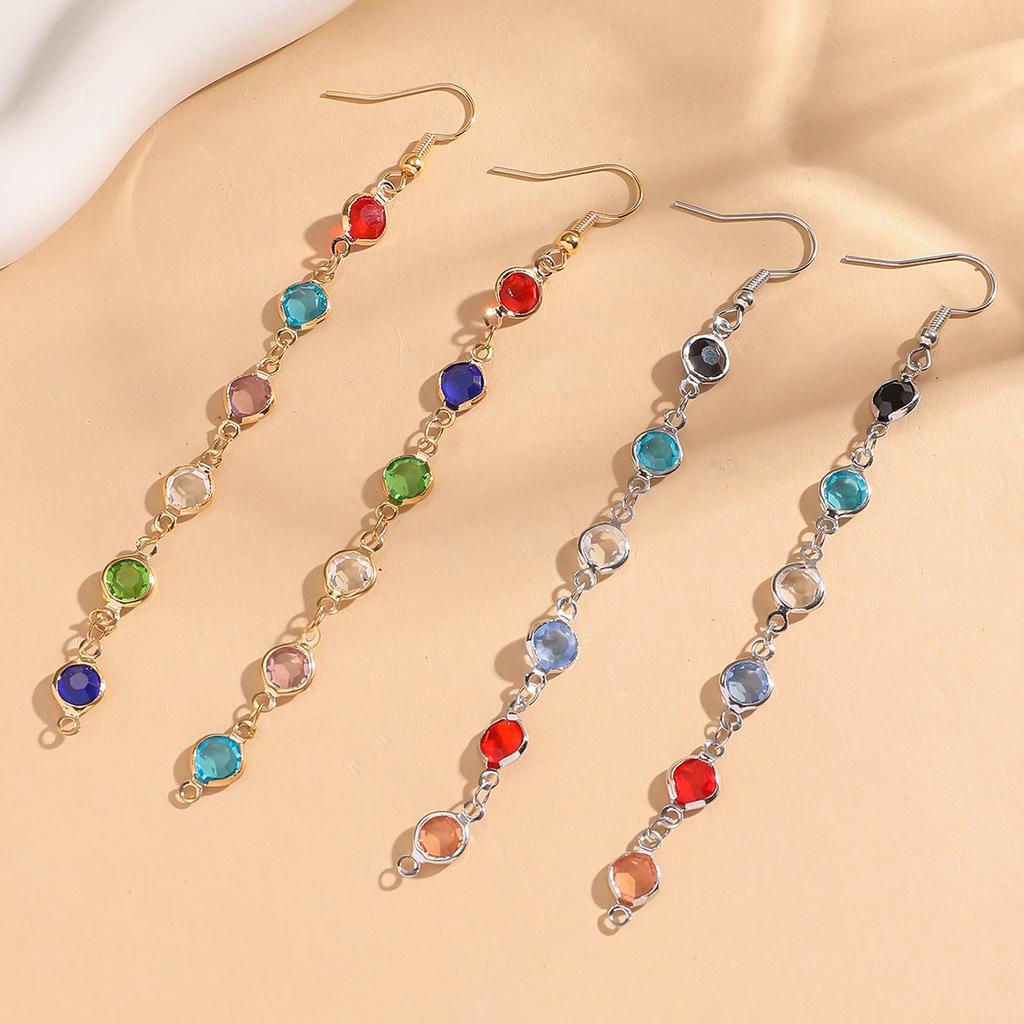 Geometric Circle Beaded Tassel Statement Earrings, Colorful Instagram Worthy European Style for Women