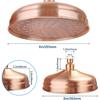 Copper Shower Heads Antique Red - Round 8 Inch Rainfall Garden High Pressure with Adjustable Rain Shower Heads, Waterfall Showerhead Experience