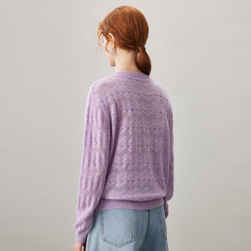 Komon Boca Women's 100% Cashmere Hollow-out Sweater