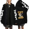 Haikyuu Volleyball Anime Mens Zipper Hoodie Loose Fit Cotton Sweatshirt Teens Casual Wear