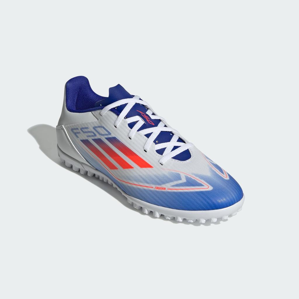 Adidas Futsal Shoes F50 Club TF Unisex Adult NIR11 Footwear Blue Size cm White/Solar Red/Lucid (IF1348) 26.0