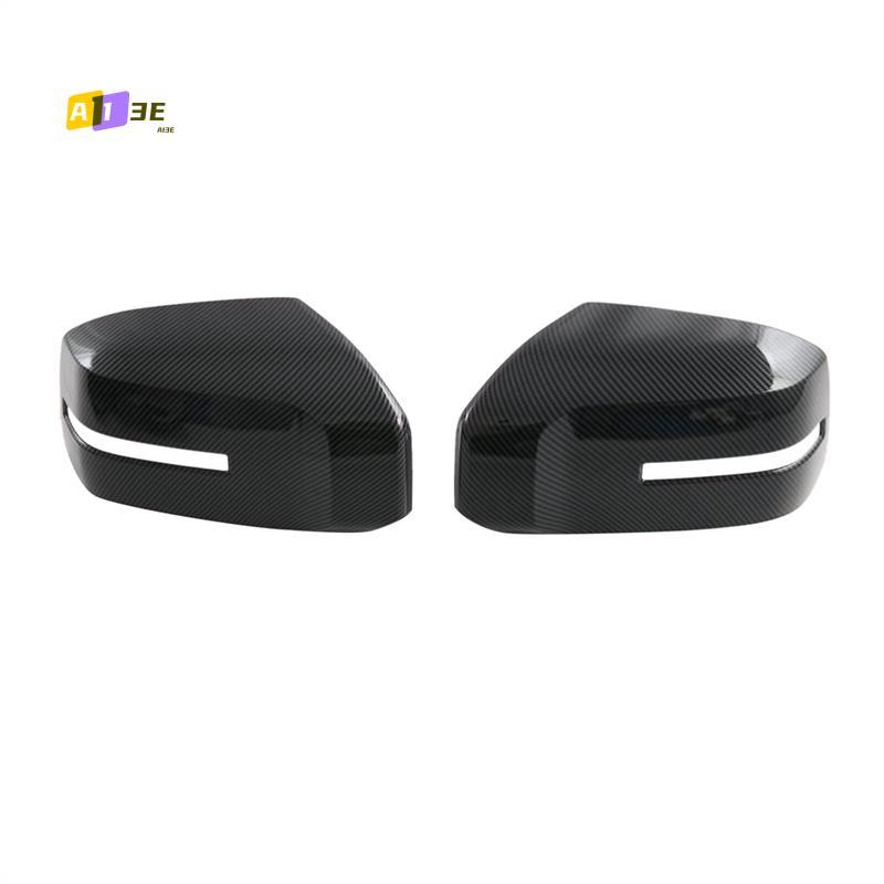 A03E-For Mitsubishi Triton / L200 2024 Carbon Fiber Side Door Mirror Cap Rearview Mirror Cover Trim Accessories