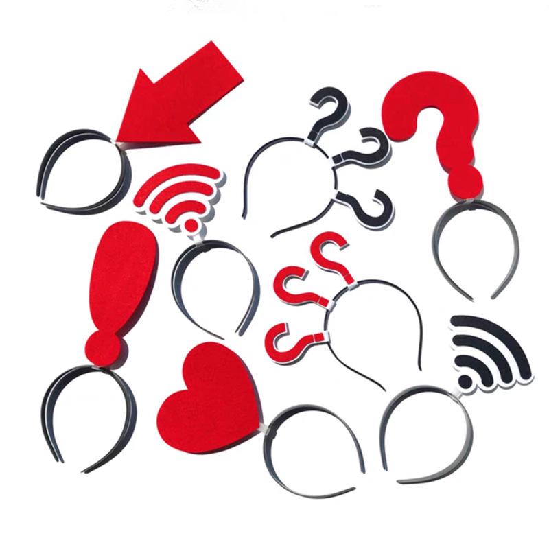 Personalized Halloween Arrow Headband & WiFi Exclamation Hair Clip for Braids