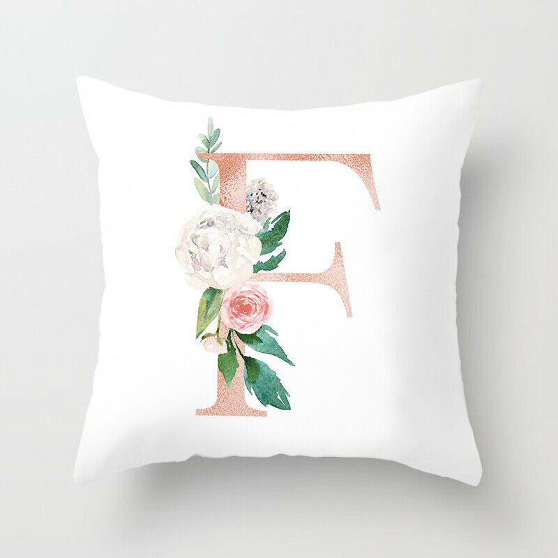 Luxurious 26 Letter Polyester Pillow Case For Sofa Car And Home Decor