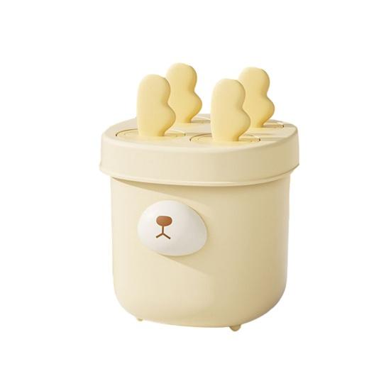 Ice Cream Mold Cute Bear BPA-Free Food-Grade Plastic Popsicle Molds Ice Pop Mold for Homemade Ice A