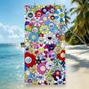 Artist Takashi Murakami Smiley Flower Towel Microfiber beach towel, quick-dry, sand-free, ultra-fine fiber, super soft.