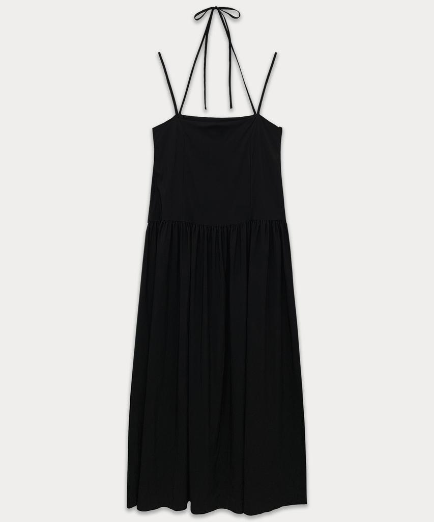 Sseomweeobeoteo Halter Neck Long Dress - Black