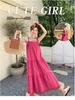 Niche Design Tassel Strappy Dress - Women's Elegant Summer Beach Vacation Style, Loose and Slimming Long Skirt