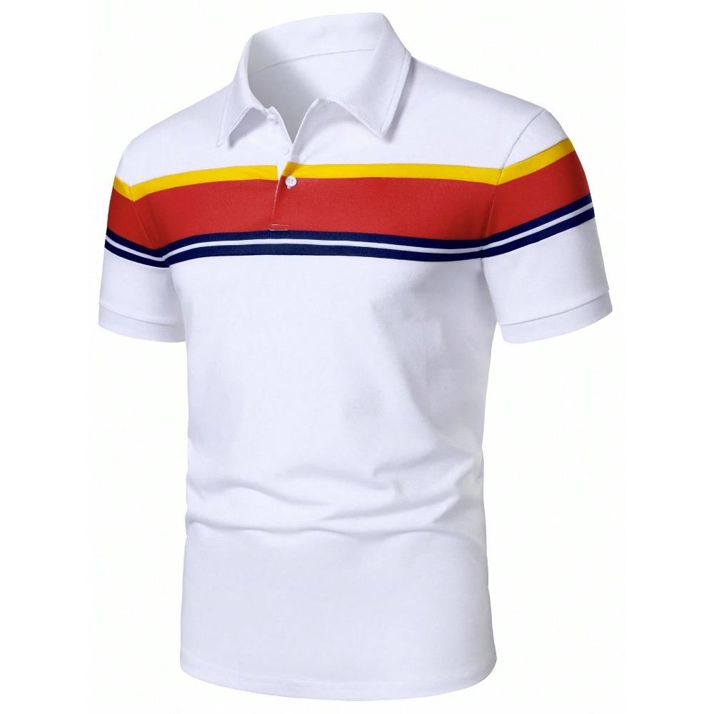 Summer men's short sleeved polo shirt, casual, fashionable, and soft