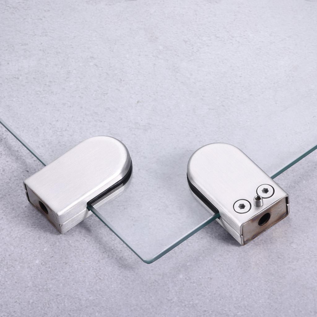 8pcs Stainless Steel Glass Clamps for 6-8mm/8-10mm/10-12mm Thickness Glass Support Brackets Clips with Hex Screwdriver