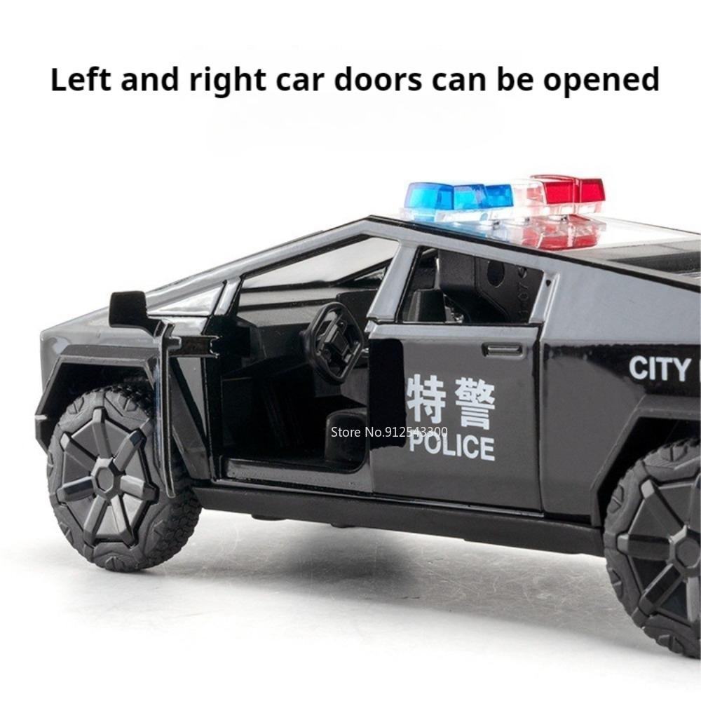 1:32 Pickup Model Toy Car Alloy Body Rubber Tires High Simulation Off-road Vehicle Models Pull Back Toys Table Top Decoration
