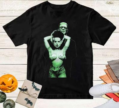 Frankenstein And Bride Horror Monster Movie T-Shirt Unisex T-Shirt