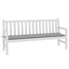 Cuscino per Panca da Giardino Grigio 180 x 50 x 3 cm Tessuto Oxford