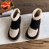Fashion Winter Plush Round Toe Flat Woman Shoes 2025 New in Boot Chic and Elegant Work High Quality Lamb Booties Snow Boots for Women