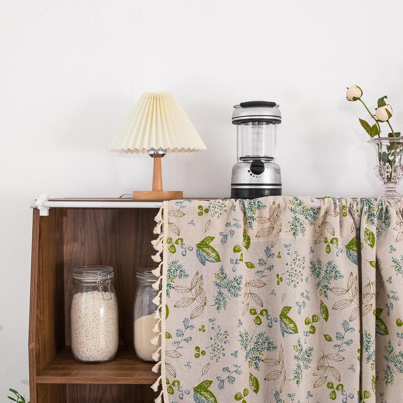 Cotton And Linen Small Short Curtain Storage Room Hotel Homestay Utility Room Blocking Curtain Small Curtain Fabric