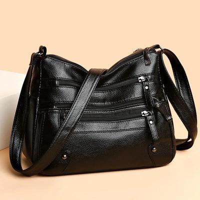 Torba z wieloma kieszeniami dla kobiet w średnim wieku i starszych, torba z miękkiej skóry, torba na ramię i crossbody, torba dla mamy w średnim wieku