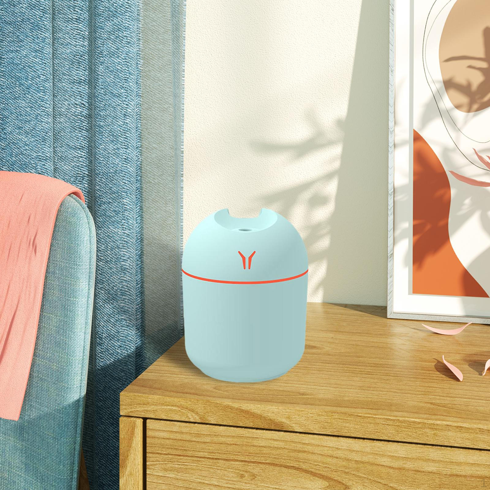 

Увлажнитель воздуха, 250 мл, легкий, тихий, USB, 7 цветов, для рабочего стола в гостиной автомобиля синий