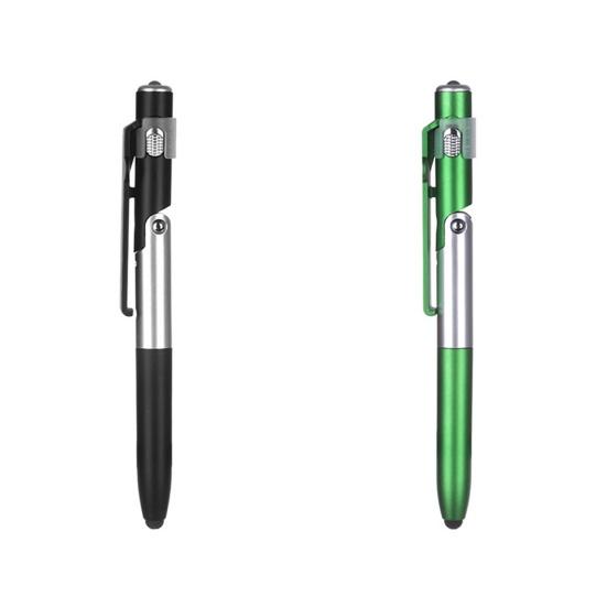 Багатофункціональна складна світлодіодна підставка для мобільного телефону 4 в 1, сенсорна кулькова ручка