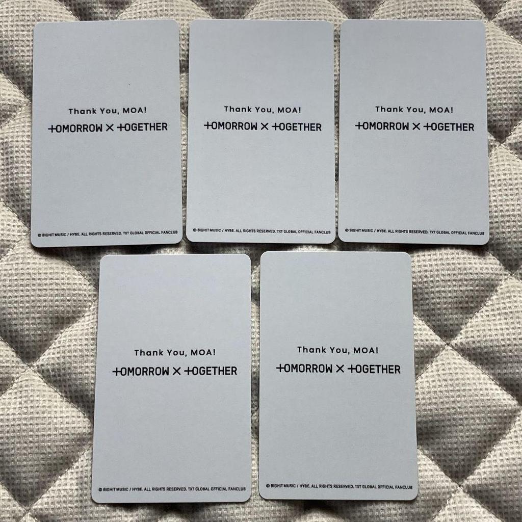 [USED] TXT Introduction EP. 2 New Membership FC Fan Club Trading Cards (5 Cards)