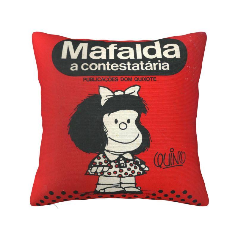 Custom Mafalda Kawaii Vintage Quino Comic Cartoon Mang Anime Throw Pillow for Living Room Luxury Cushion Cover Square Pillowcase