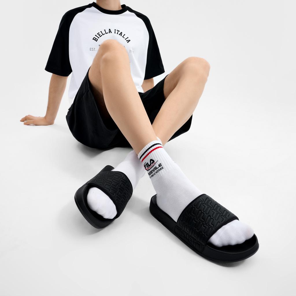 Fila Drifter Retro Fashion Versatile Comfortable Casual Slip-On Sandals Men Footwear Black F12M422504FBK