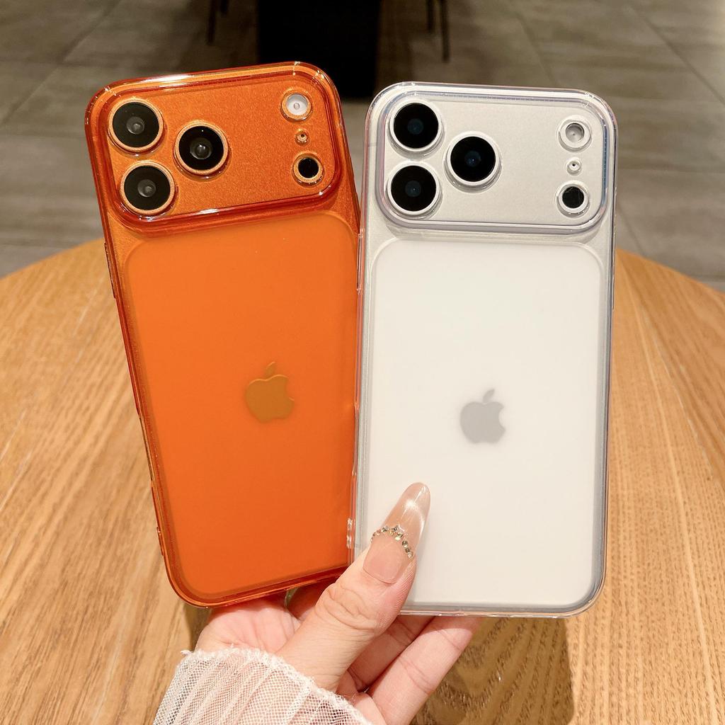 Compatible Frosted Transparent Protective Case for iPhone 17/16 Pro Max Drop-proof with Large Window