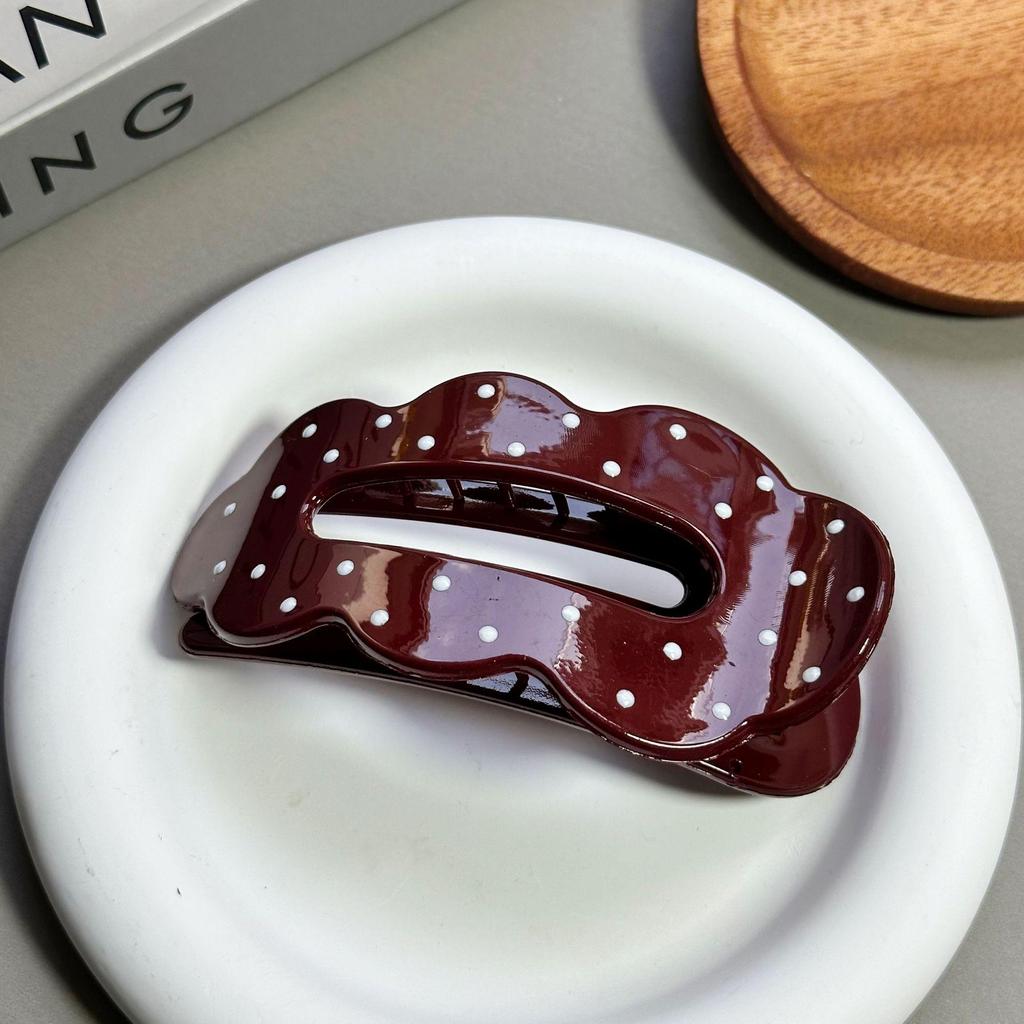 Irregular Cloud Polka Dot Hair Clip, Comfortable Duckbill for Women, Shippable Overseas.