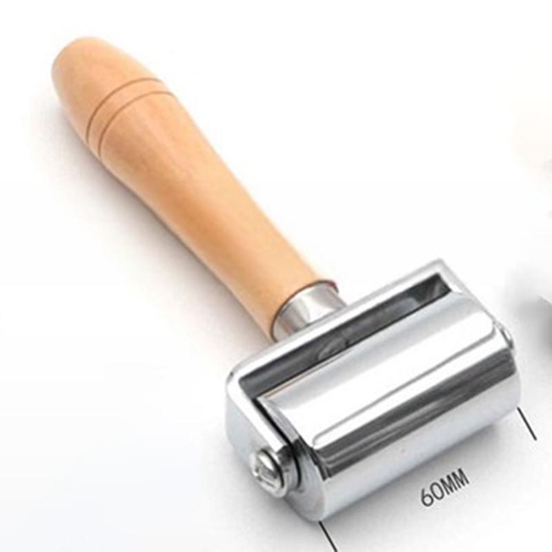 Leather Press Edge Roller 26/60/100mm Wooden Handle Leather Roller Tool Leather Craft Laminating Trimming Tool Portable Tools