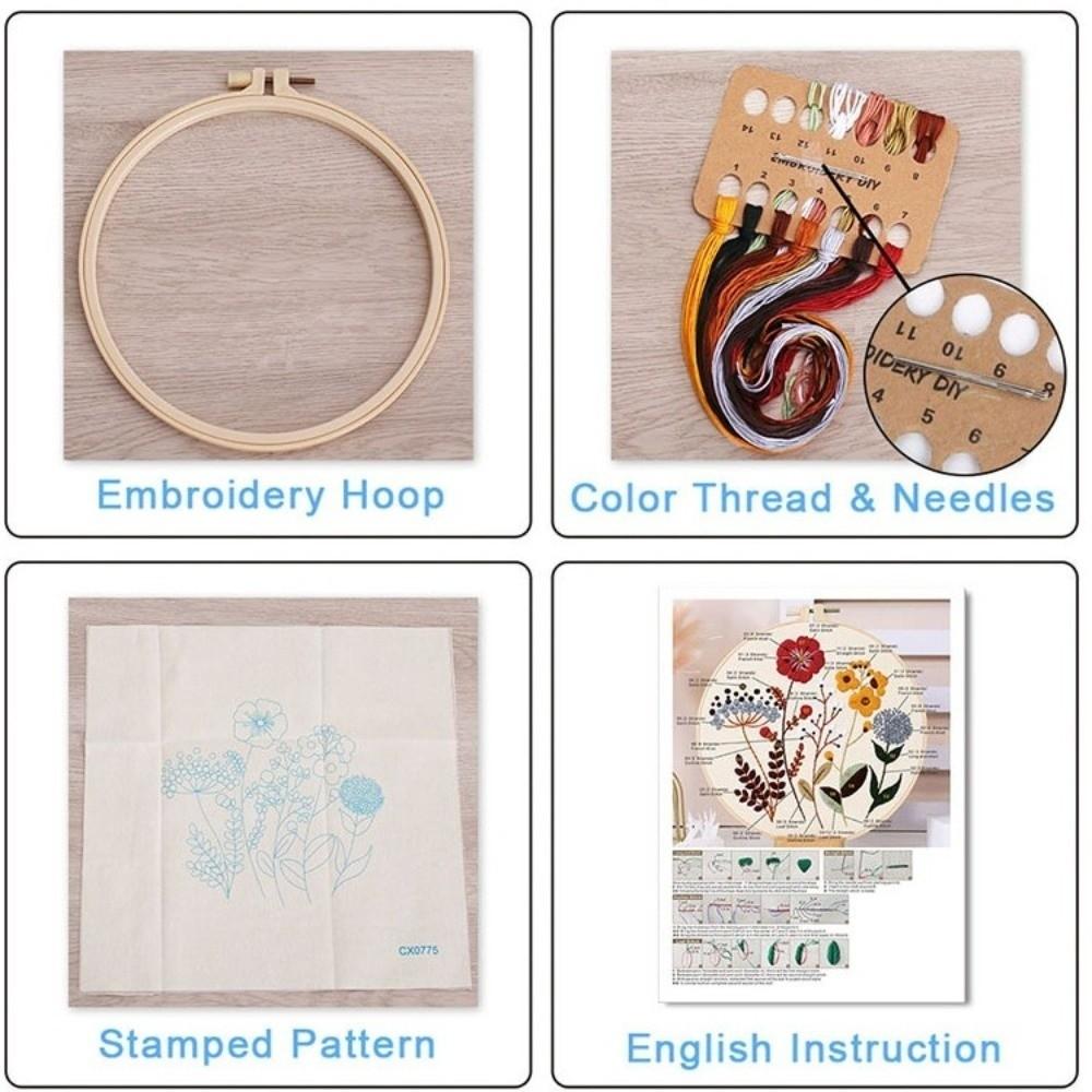 Tissu Pré-marqué au Fil Jour de Thanksgiving Heureux Kit de Broderie Kit de Patron de Broderie Jour de Thanksgiving