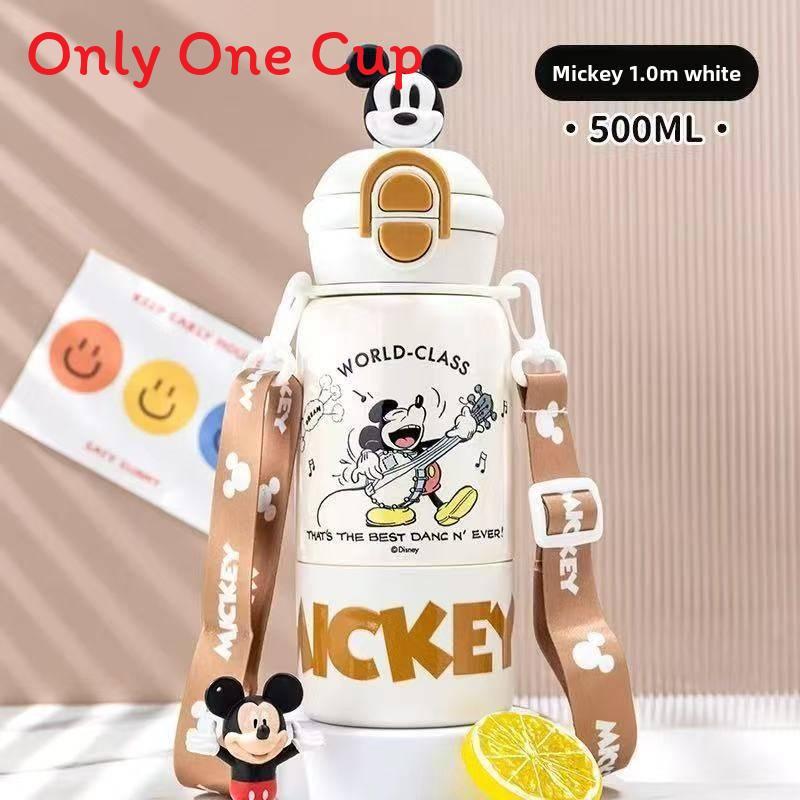 Mickey Mouse Insulated Travel Mug With Double Lid And Capacity For Kids And Students