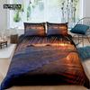 Home Living Luxury 3D Dusk Beach Bedding Set Duvet Cover Pillowcase Kids Bedding Set Queen and King EU/US/AU/UK Size