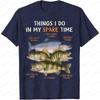 Freizeitangeln Grafik T-Shirts Klassisch Fisch Bedruckt Herren Kleidung Street Fashion Lässig Angeln Gehen Tops Unisex Baumwollhemden
