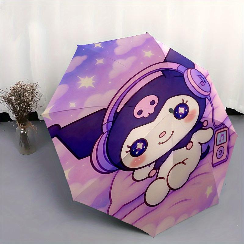 Cute Character Automatic Opening and Closing Parasol Compact Travel umbrella with 8 Ribs for Women and Men Ideal Birthday/Christmas Gift, Ou