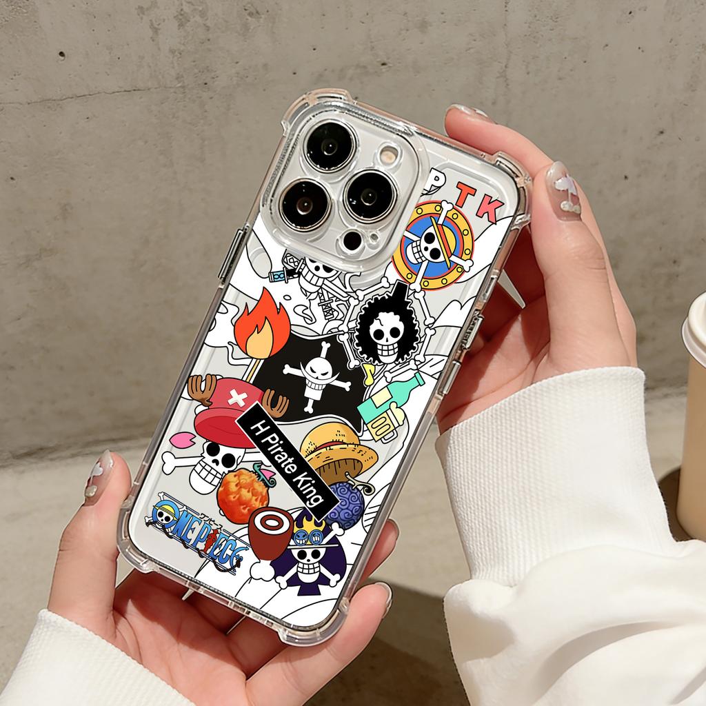 Anime Luffys Zoros Phone Case For iPhone 17 16e 16 15 14 13 12 11 Mini Air Pro Max X XR XSMax 7 8 Plus Anti Fall Clear