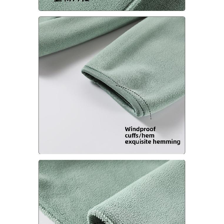 Double-Sided Fleece Jacket for Men and Women, Fleece-Lined Thickened Winter Sweatshirt for Women, Warm Softshell Jacket with Inner Liner