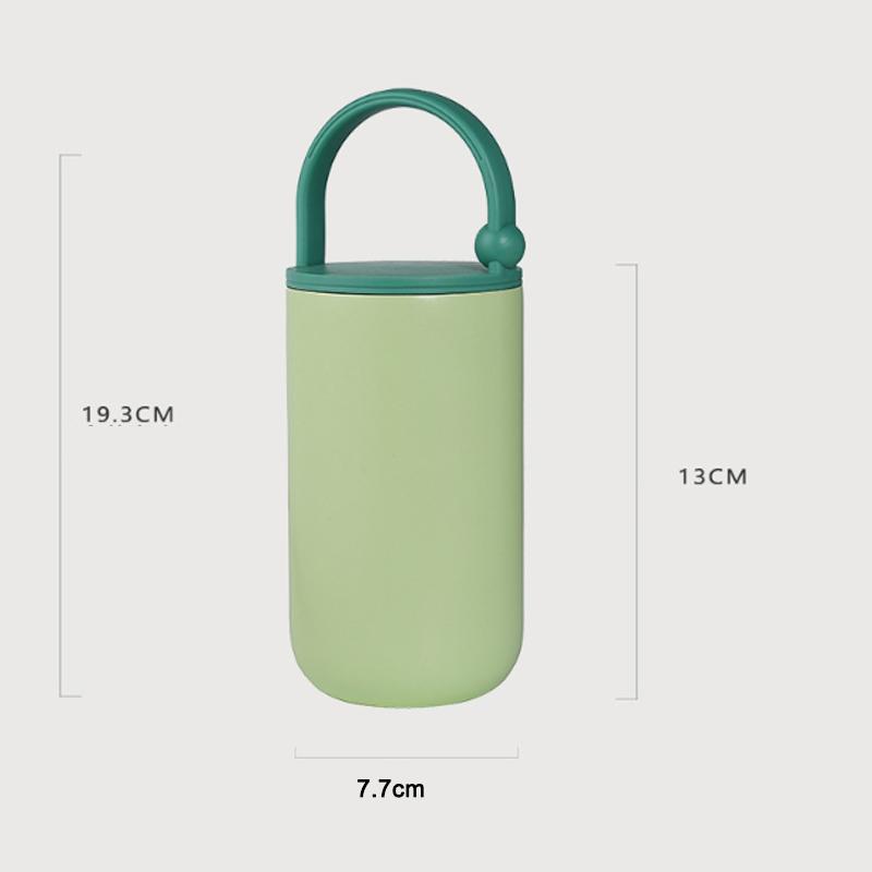 450ML Edelstahl Doppelwandiger Vakuumisolierter Becher Tragbarer Kaffeebecher mit Henkelring Outdoor Büro Einfacher Thermobecher