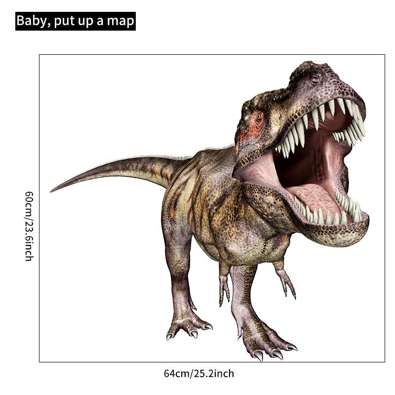 

Мультяшні Наклейки на Стіну з Динозавром Тиранозавром для Дитячої Кімнати, Дитячого Садка, Дому Наклейки 45x60cm різнокольоровий