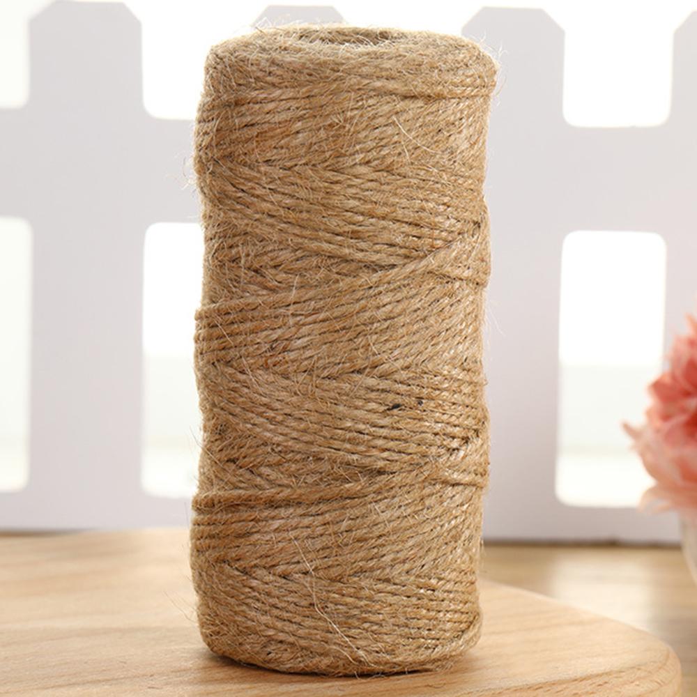 100m Natural Jute String Multi-Purpose DIY Crafts Gift Wrapping Hemp Rope Roll A