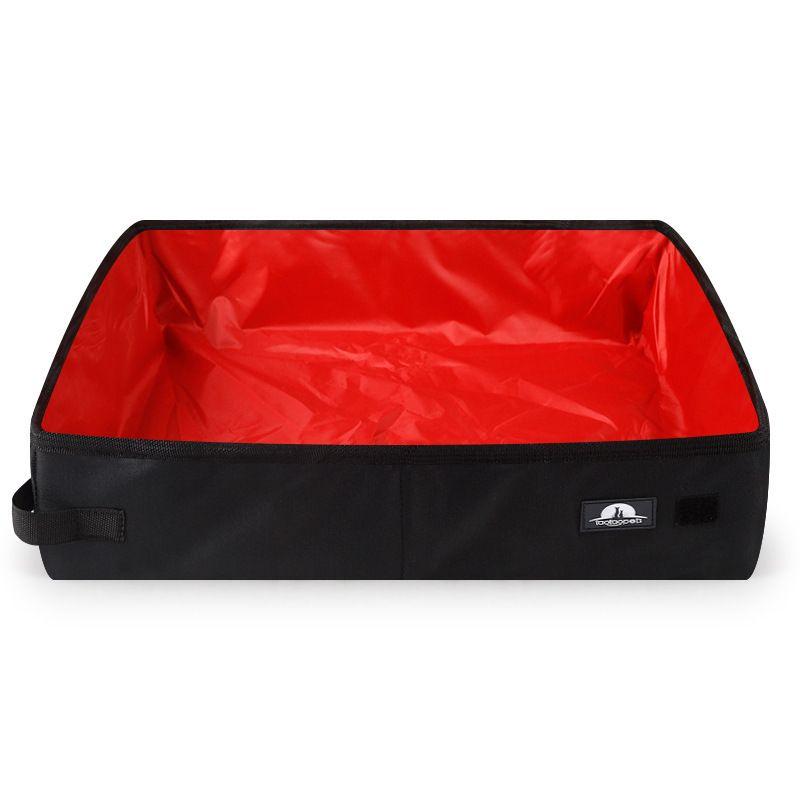 

Складной водонепроницаемый лоток для кошек из ткани Оксфорд, большой, портативный, открытый, туалет для кошек, для автомобиля, для прогулок, товары для питомцев Red small size 40*30*11cm