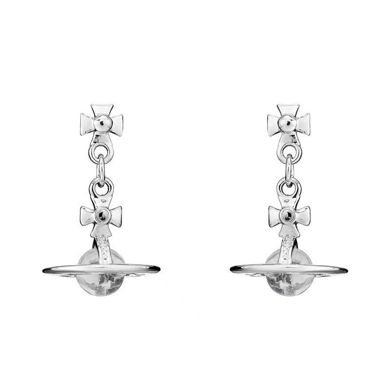 Saturn Necklace Luxurious And Earring Set Crafted With Premium Alloy Materials