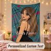 Custom Personalized Tapestry,Sabrina Carpenter Print Custom Name Text Wall Art Hanging for Bedroom