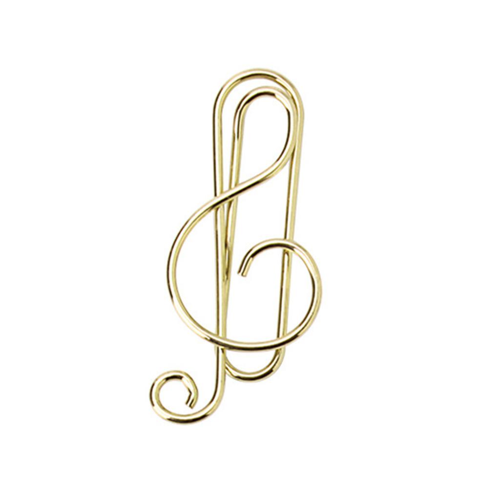 50Pcs Mini Paper Clips Music Note Shaped Paper Clip for Home Office Note Paper Clips Stationary Clips File Folders Clamp