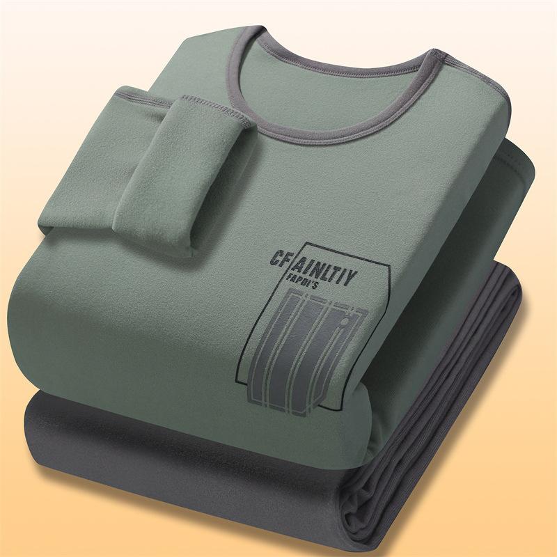 

Комплект термобелья мужской из немецкого бархата, кальсоны, подростковая высококачественная абразивная футболка с длинным рукавом для базового слоя, комплект из двух предметов 4XL