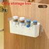 Plastic Wall Mount Kitchen Storage Organizer With Multipurpose Design For Modern Home Use