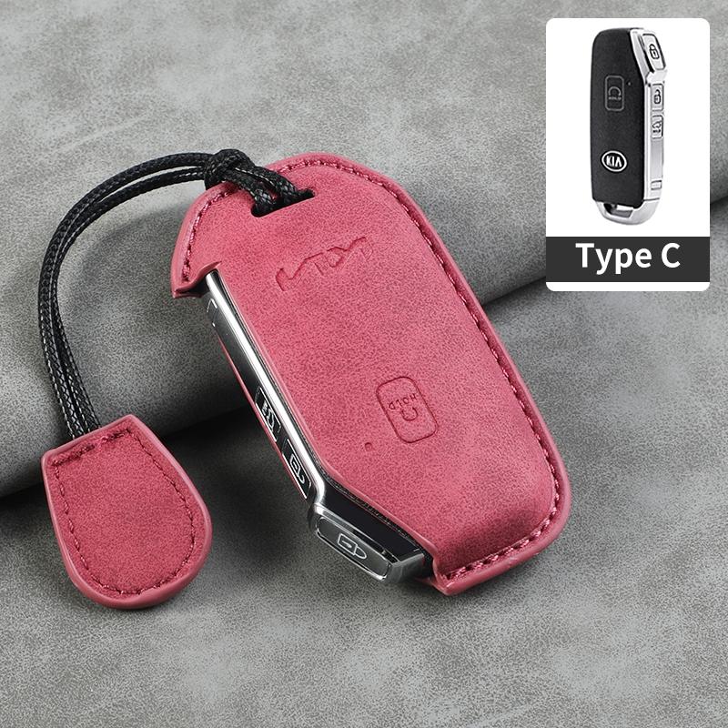 3 + 1 Buttons Leather Car Remote Key Case Cover Shell Fob For Hyundai for Kia Tucson Sonata Santa FE Carens Protector Key Fob