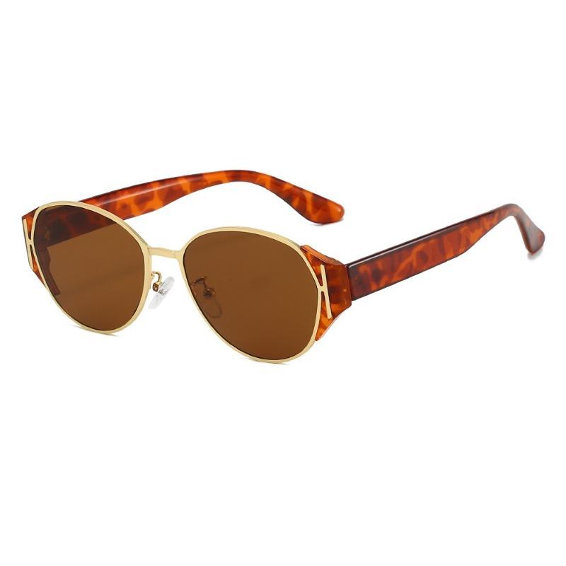 New High Quality Men Women Metal Frame Sunglasses Unisex Designer Fashion Sun Glasses Oval Unisex Stylish Eyewear Shades Uv400
