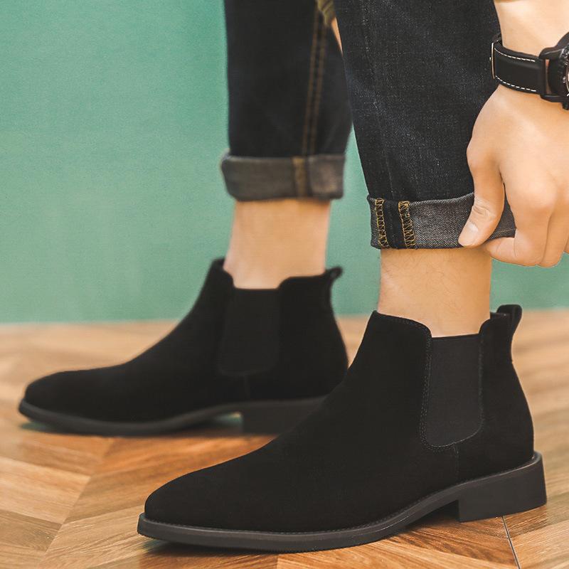 Pánské vysoké boty kožené Pánské boty Martin Socket Krátké boty Chelsea Boots velkoobchod S18-W