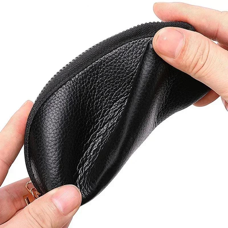 S Real Leather Key Wallet Waist Hanging Key Purse Peanut Housekeeper Covers Zipper Pouch Keychain Organizer Car Key Holder