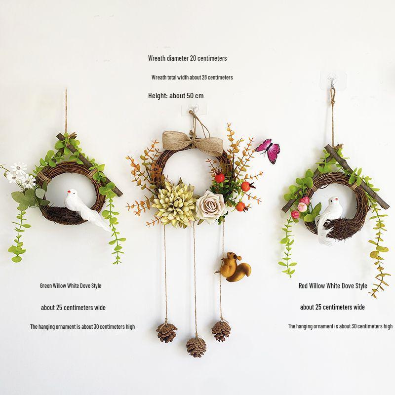 Artificial Flower Wreath for Wall, Door, and Indoor Decor - Creative Home Ornament for Living Room and Bedroom